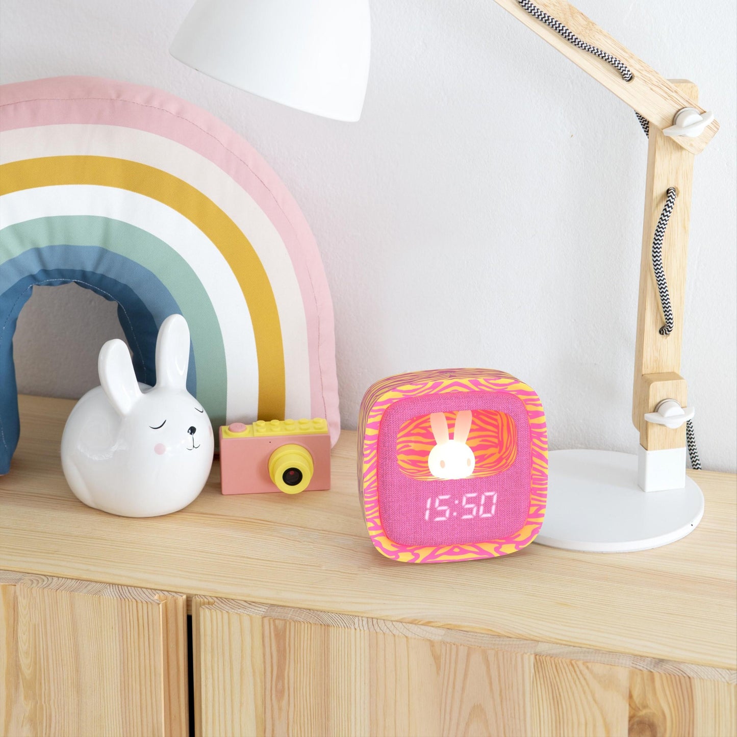 Billy Clock Pink Zebra