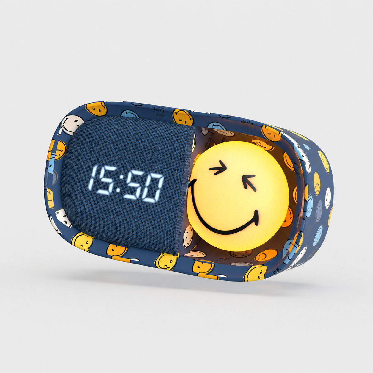 SMILEY DREAMY CLOCK - Bleu