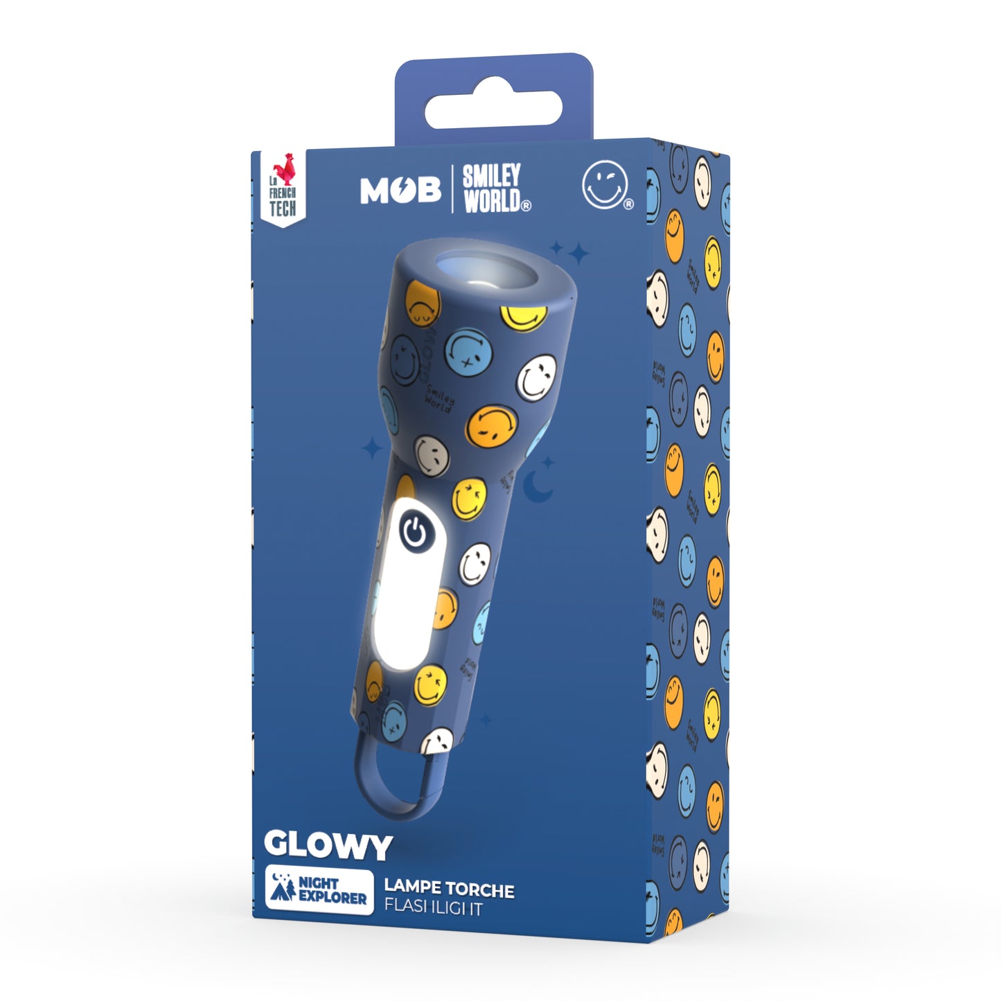 GLOWY SMILEY - BLAU