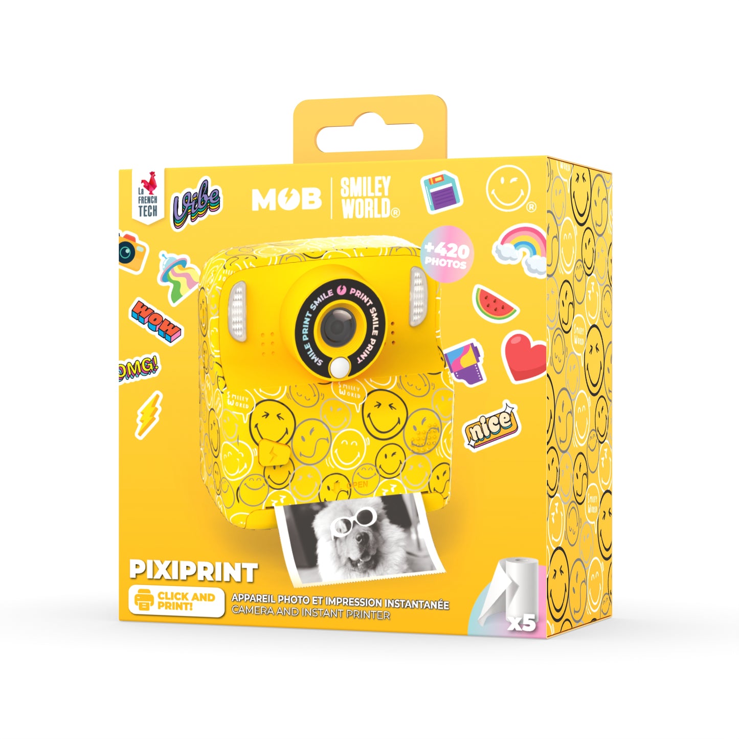 Camera PIXISMILEY - Jaune